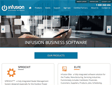 Tablet Screenshot of infusionsoftware.com.au